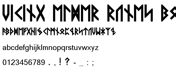 VIKING_ ELDER Runes Bold Regular font